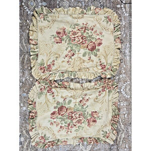 Ralph Lauren Grosvenor Standard Pillow Shams Set of 2 Floral Cottagecore Classic